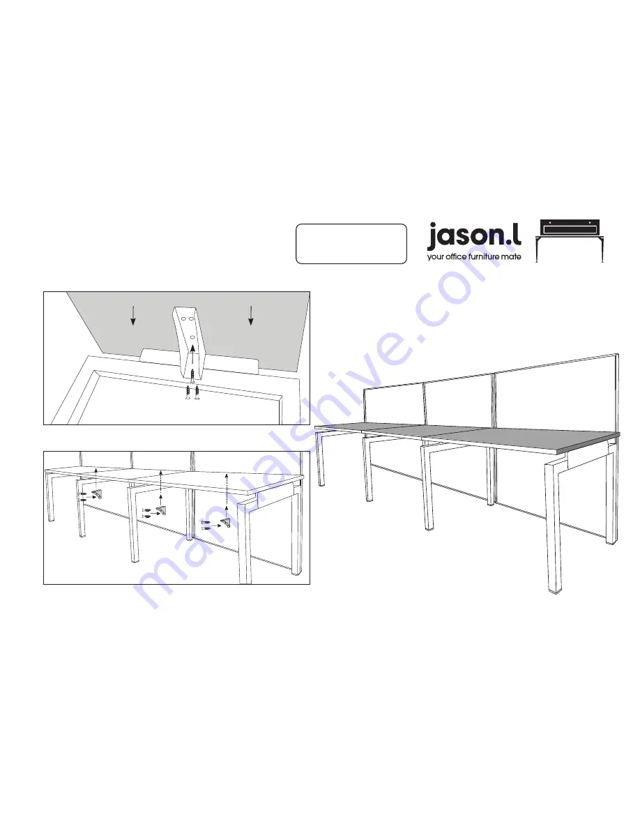 Jason.L Horizon Workstation 3 Person Run Assembly Instructions Download Page 4