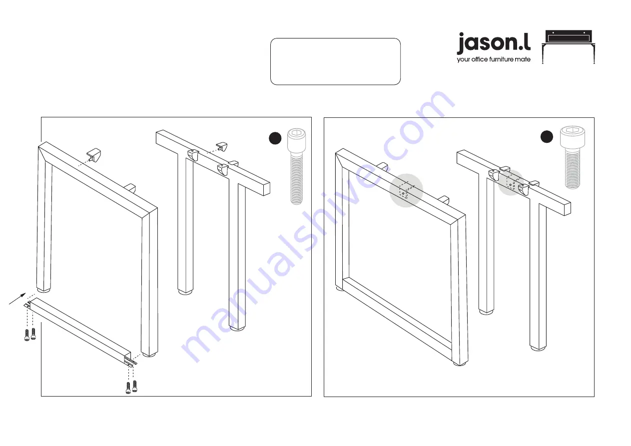 Jason.L Quadro Loop 2P Run workstation Assembly Instructions Manual Download Page 3