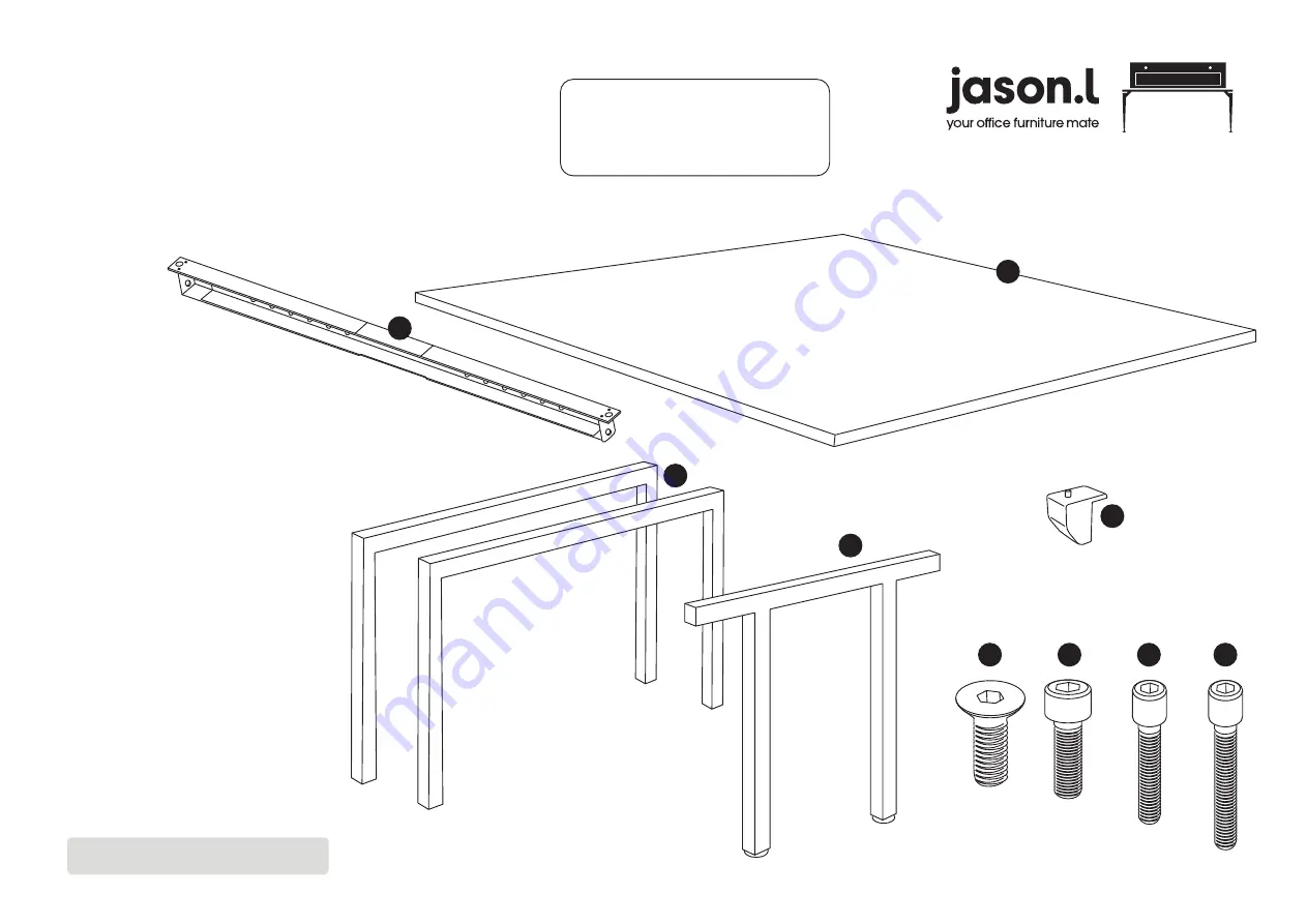 Jason.L Quadro Square Boardroom Table Assembly Instructions Manual Download Page 2