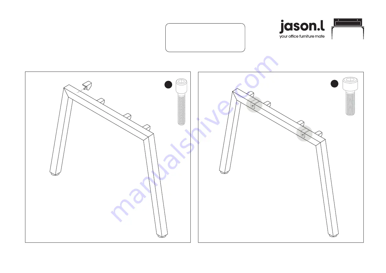 Jason.L Quadro Wood A 2P workstation Assembly Instructions Manual Download Page 4