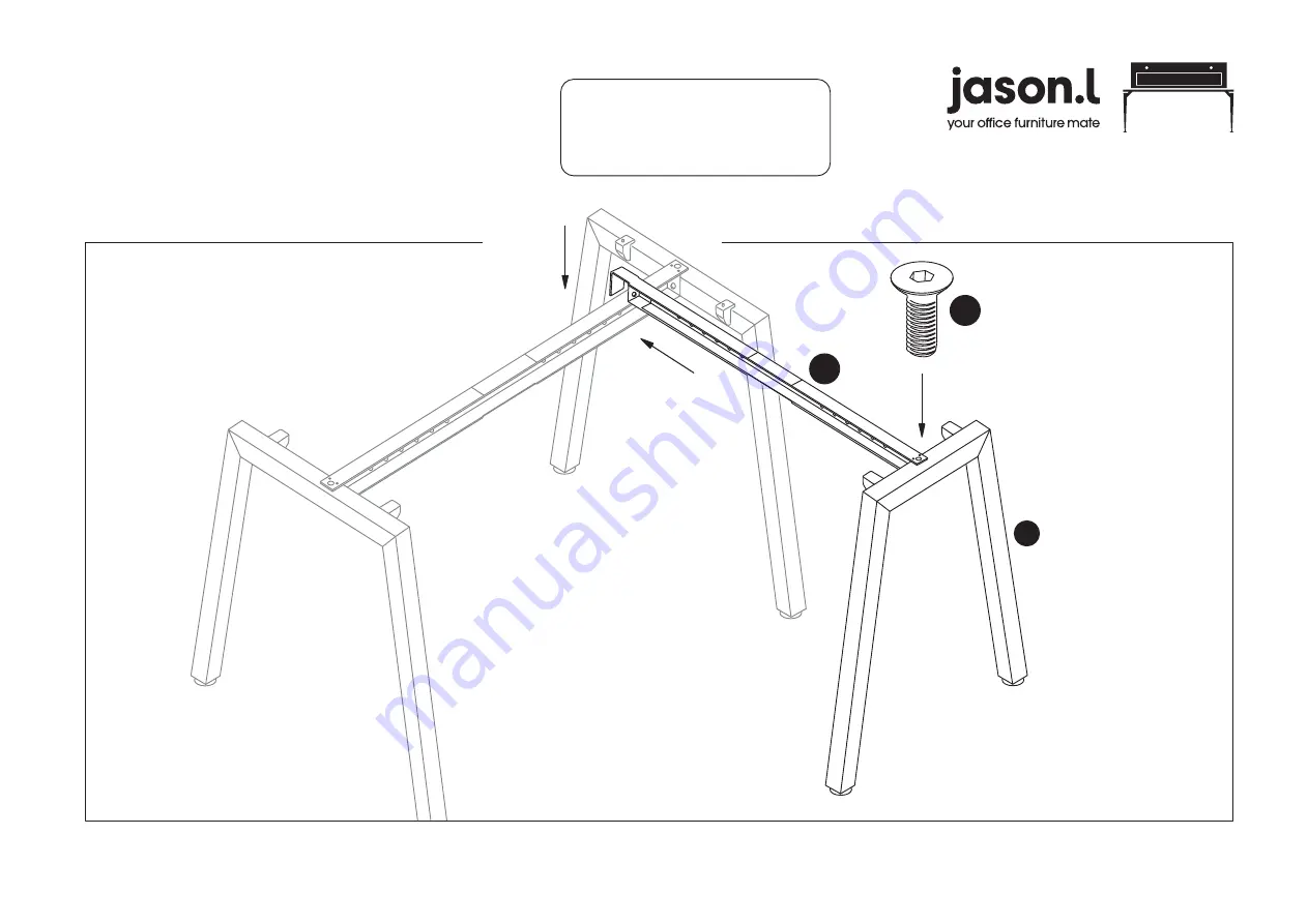 Jason.L Quadro Wood A L-Shaped Desk Assembly Instructions Manual Download Page 7