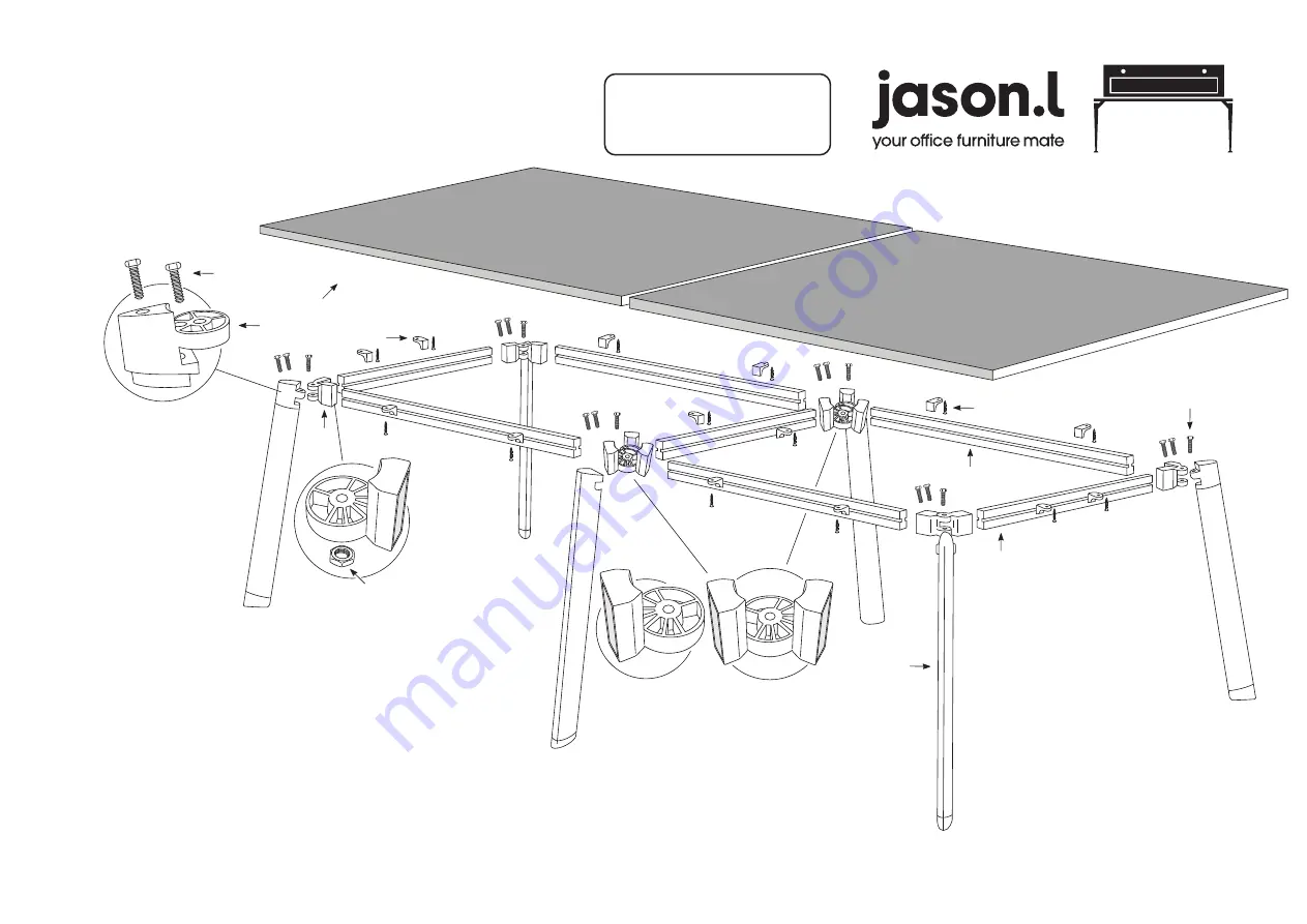 Jason.L Switch Dry Bar Table Frame Installation Manual Download Page 2