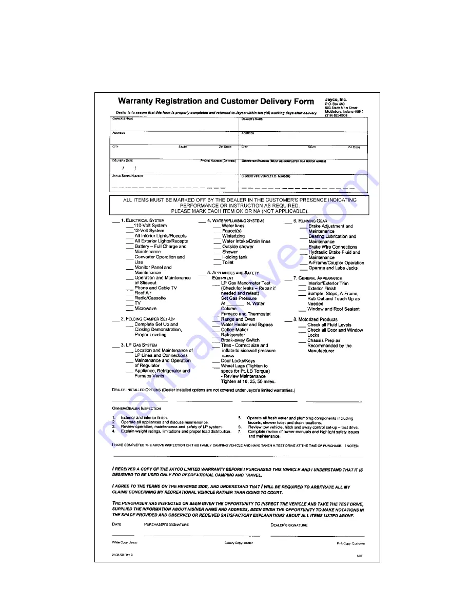 Jayco Qwest Owner'S Manual Download Page 14