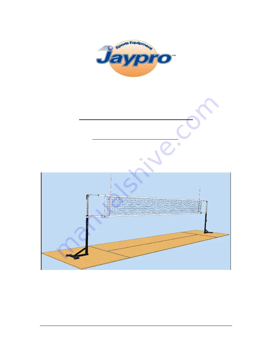 Jaypro Sports PVB SERIES Installation And Operating Instructions Manual Download Page 1