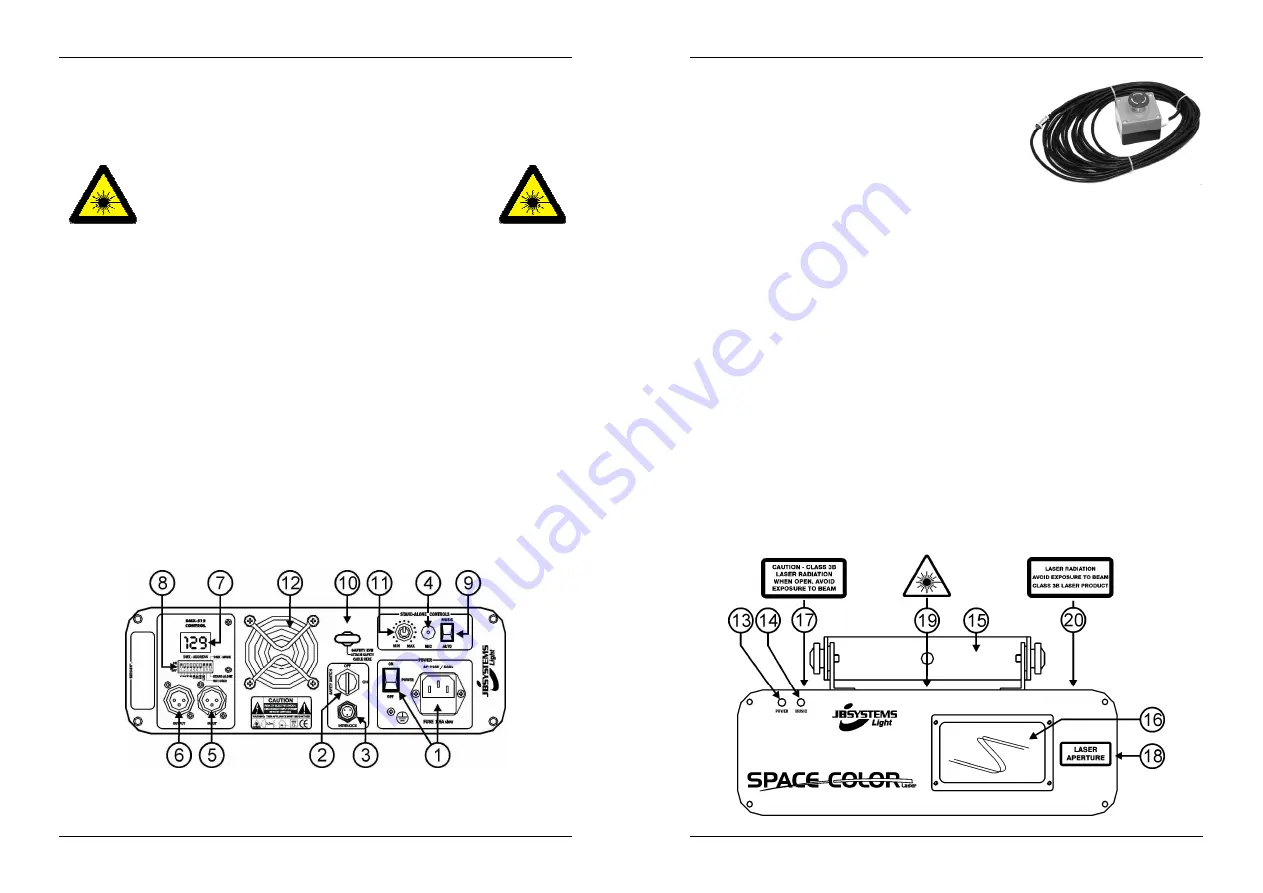 JB Systems Light SPACE COLOR Laser Operation Manual Download Page 17