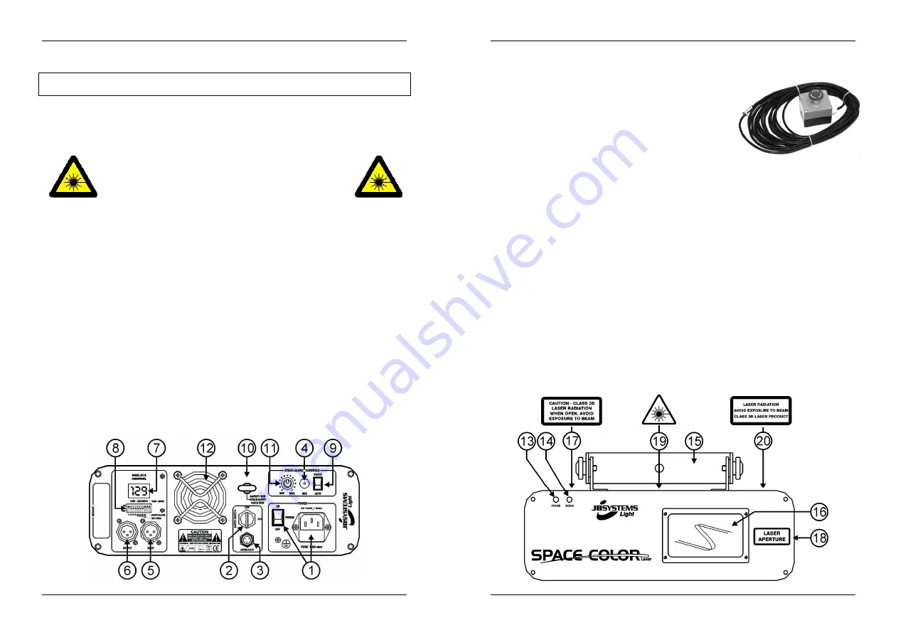 JB Systems Light SPACE COLOR Laser Operation Manual Download Page 26