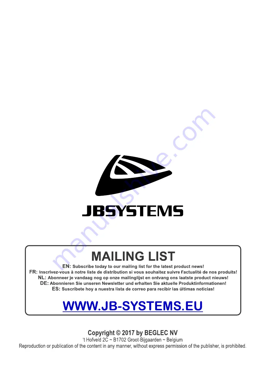 JB Systems CLUB7USB Operation Manual Download Page 12