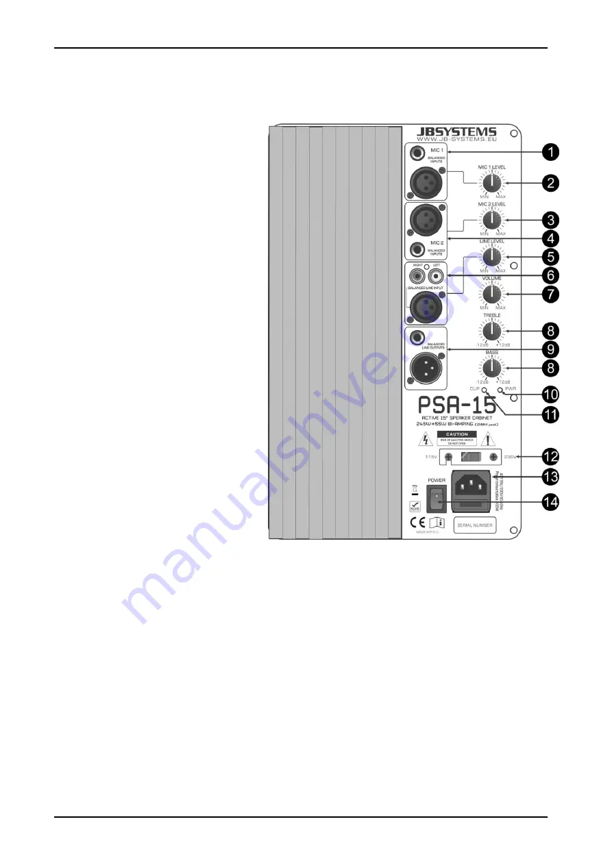 JB Systems psa-10 Operation Manual Download Page 5