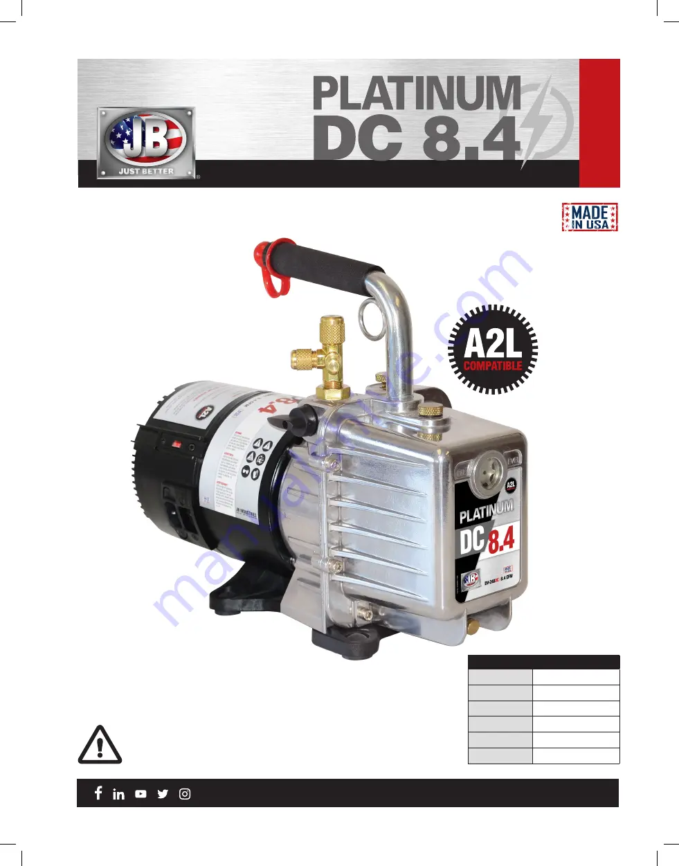 JB PLATINUM DC 8.4 Скачать руководство пользователя страница 1