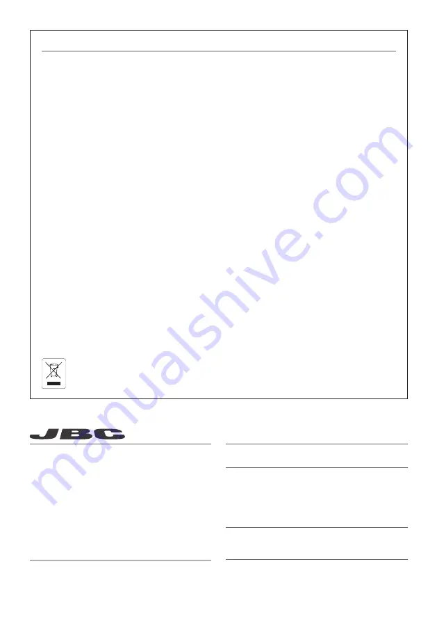 jbc DD-2B Manual Download Page 12