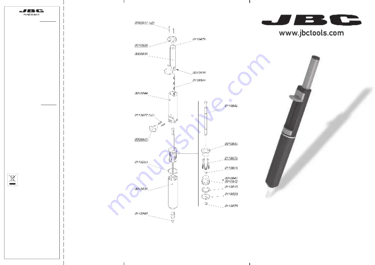 jbc DU 1191 Скачать руководство пользователя страница 2