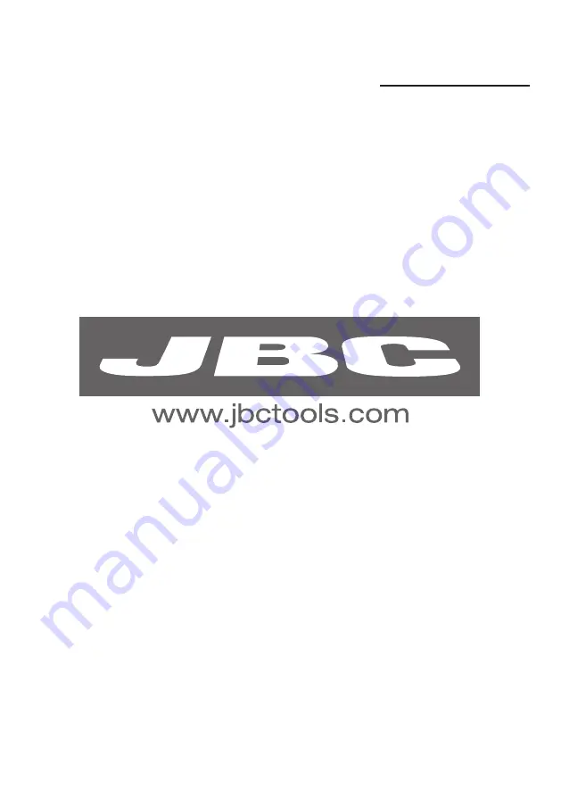 jbc MT 2920 Instruction Manual Download Page 1