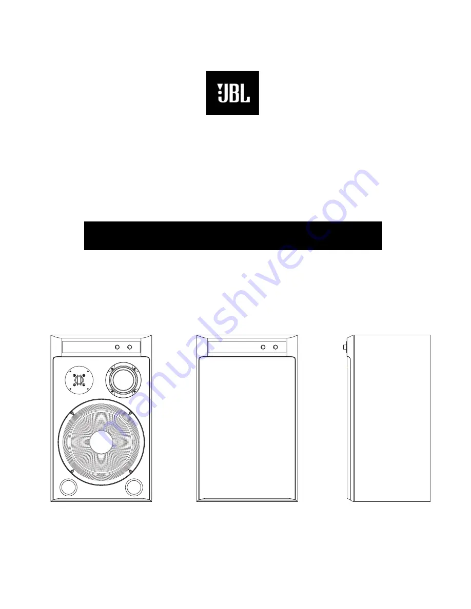 JBL 4312SX Owner'S Manual Download Page 1