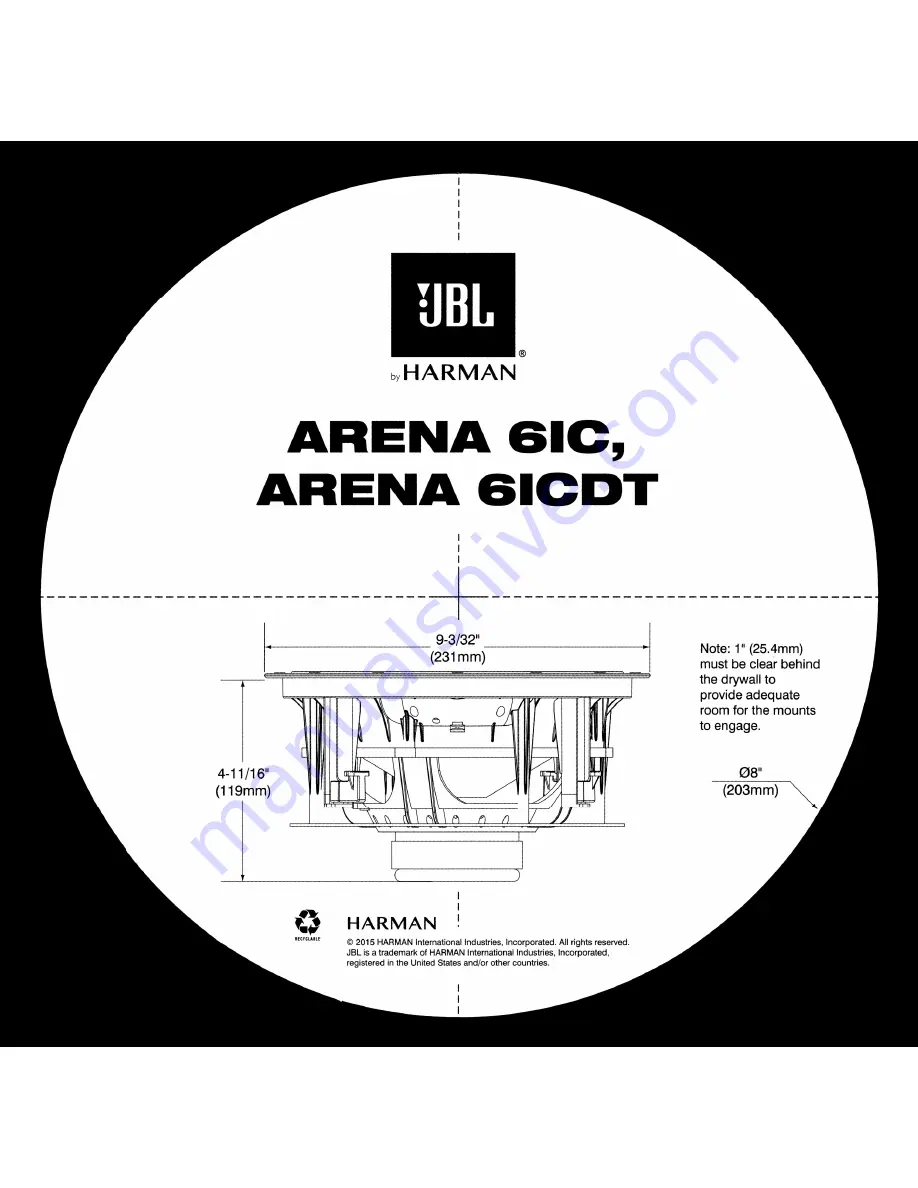 JBL ARENA 61C Instruction Manual Download Page 10