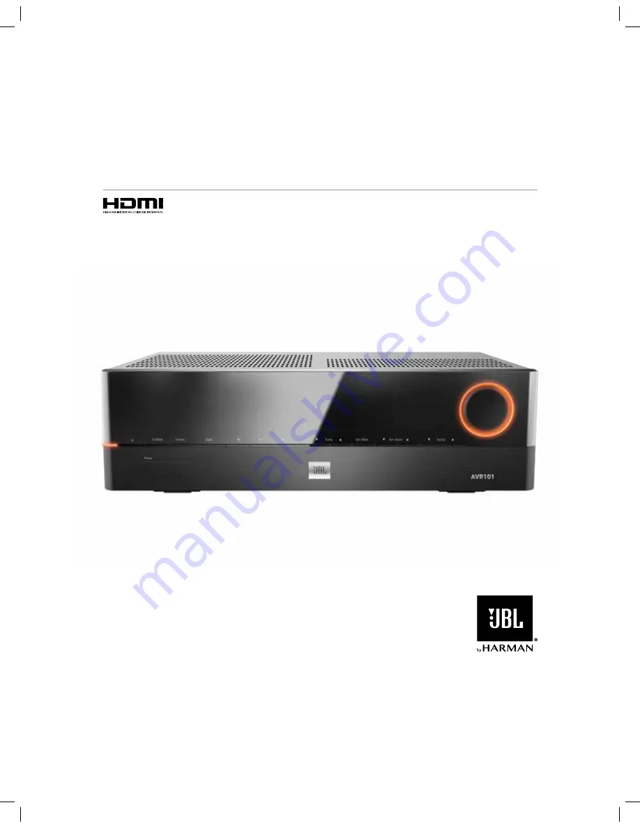 JBL AVR 101IN Owner'S Manual Download Page 1