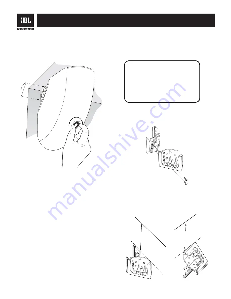 JBL Control CRV Owner'S Manual Download Page 7