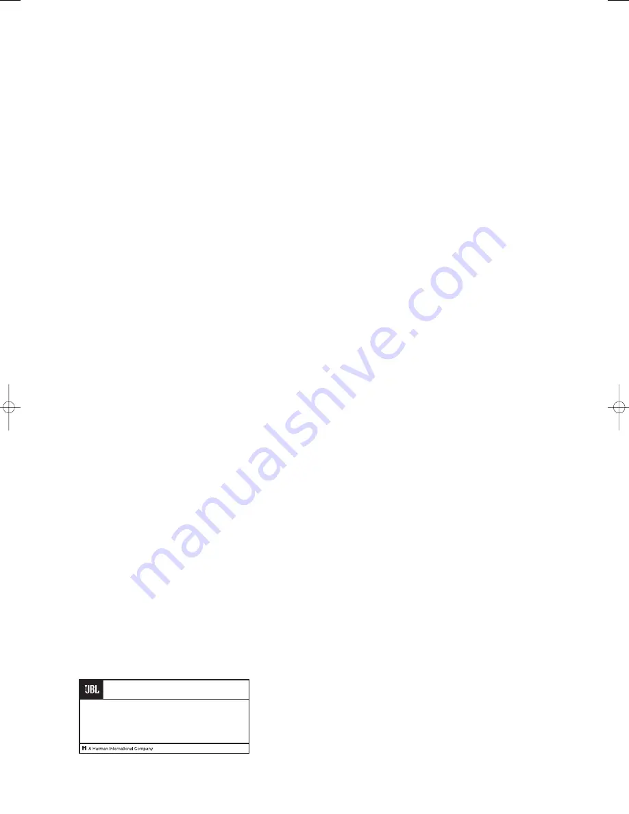 JBL CS680 (230V) Owner'S Manual Download Page 10