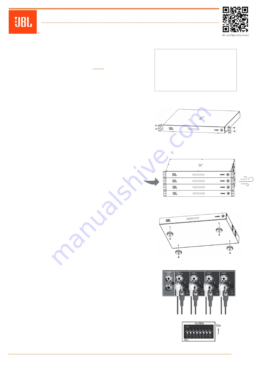 JBL DA1650 Quick Start Manual Download Page 13