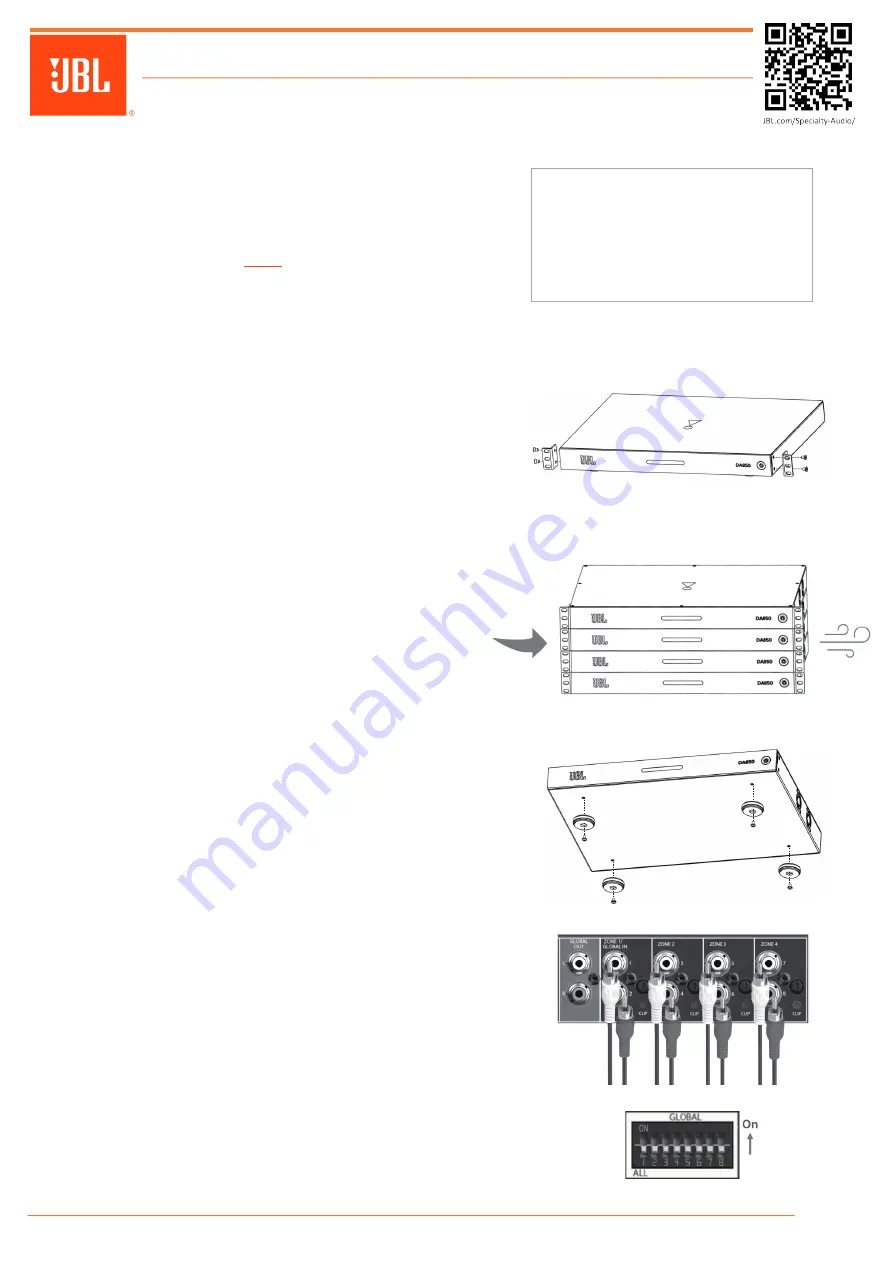 JBL DA1650 Quick Start Manual Download Page 17