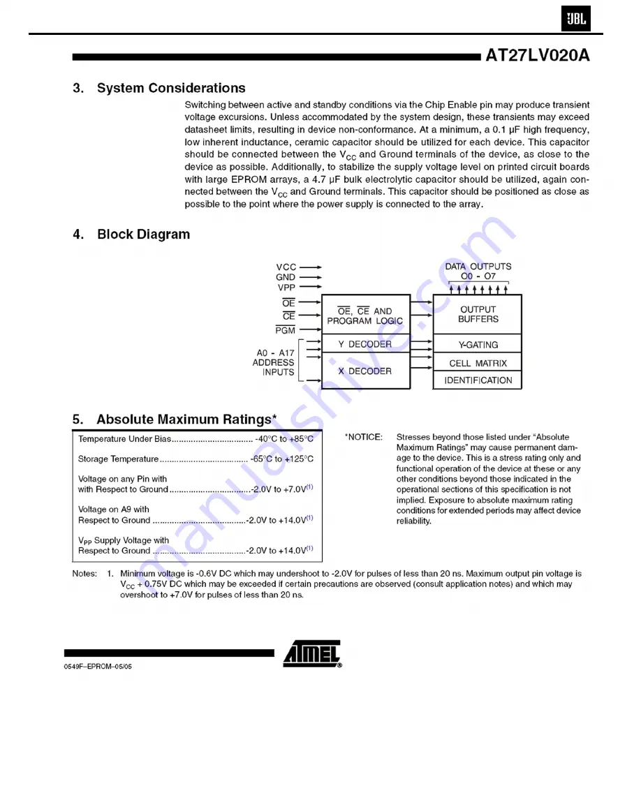 JBL DCR600 Service Manual Download Page 74