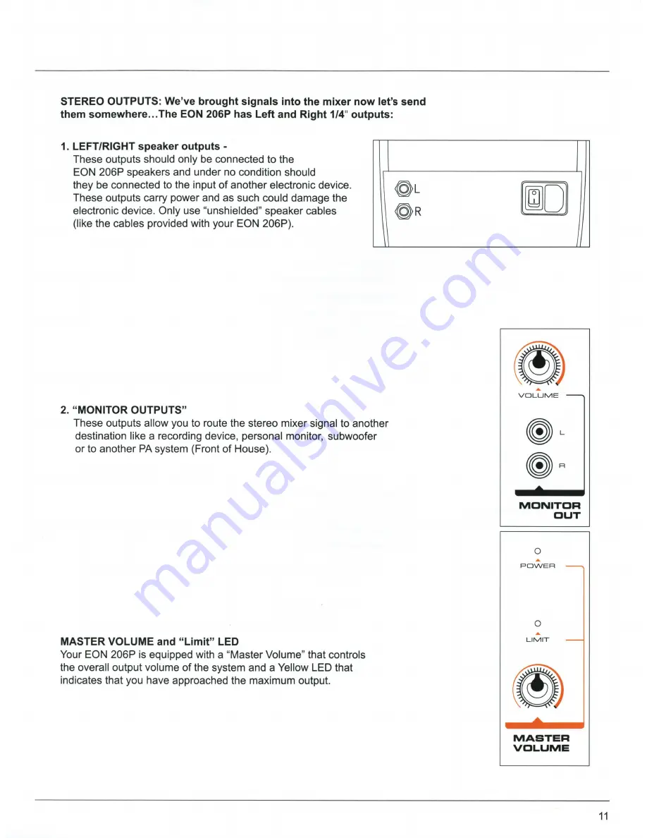 JBL Eon206P User Manual Download Page 11