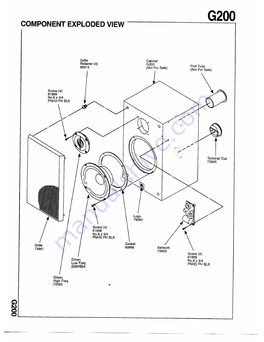 JBL G200 Technical Manual Download Page 2