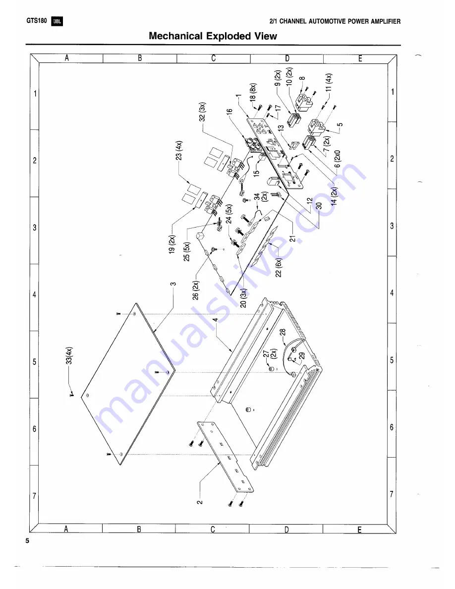 JBL GTS180 Technical Manual Download Page 6