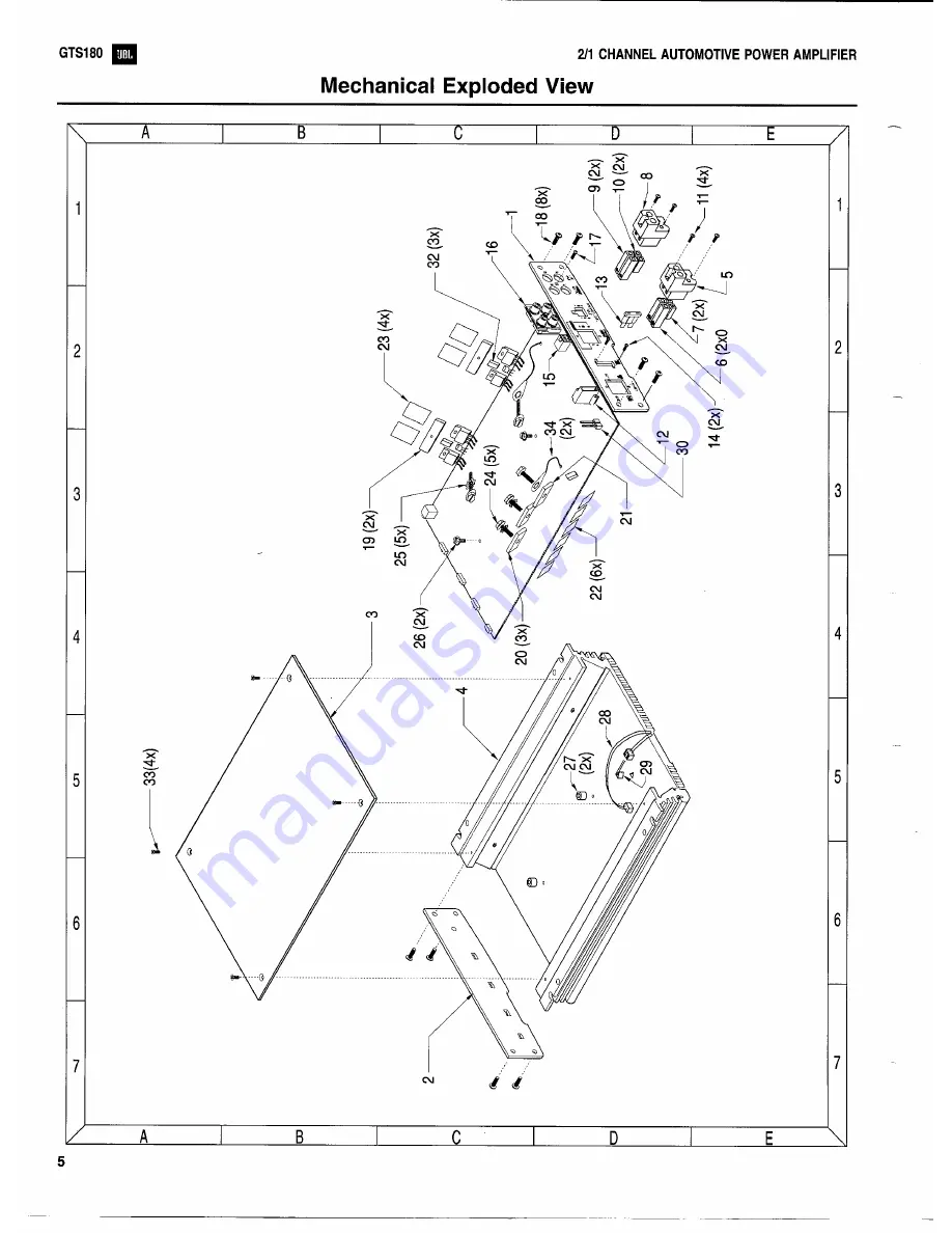 JBL GTS180 Technical Manual Download Page 8