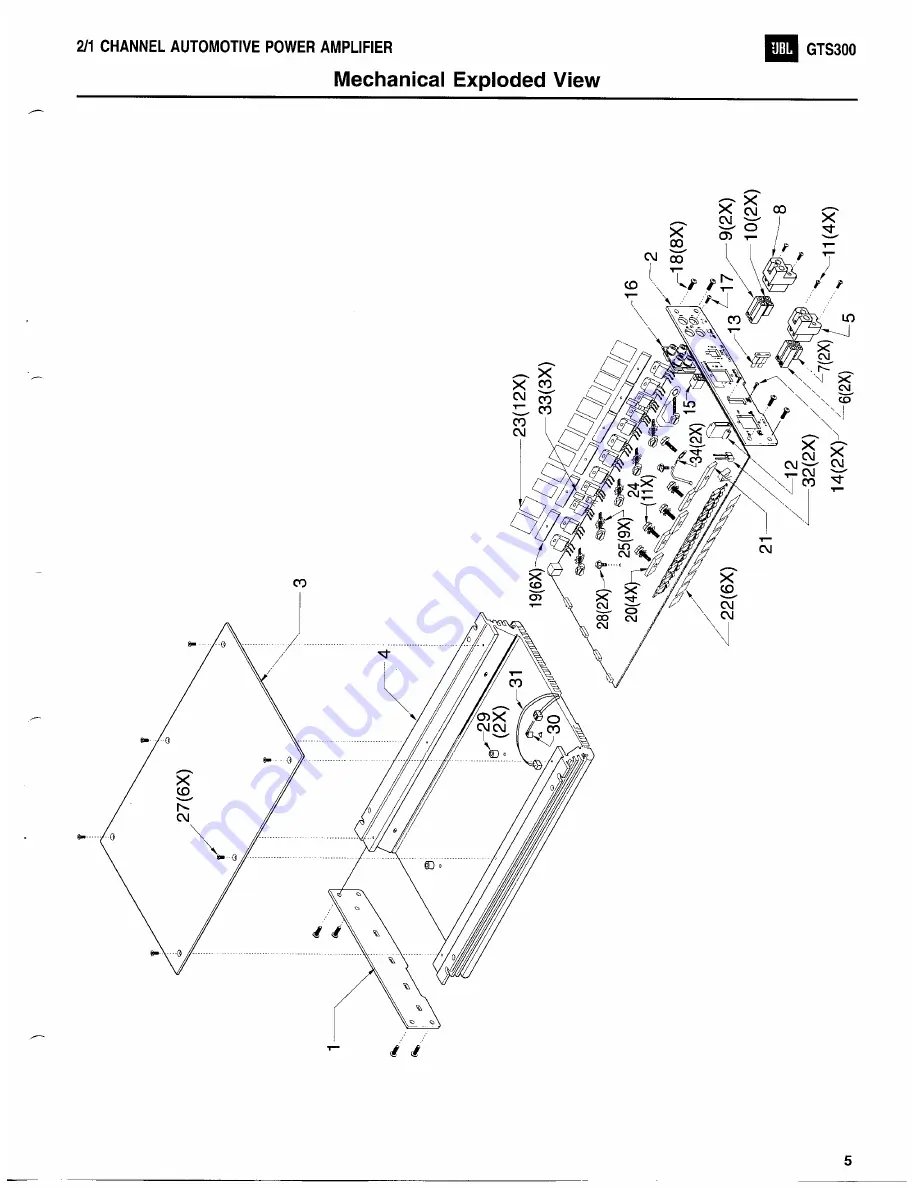 JBL GTS300 Technical Manual Download Page 6