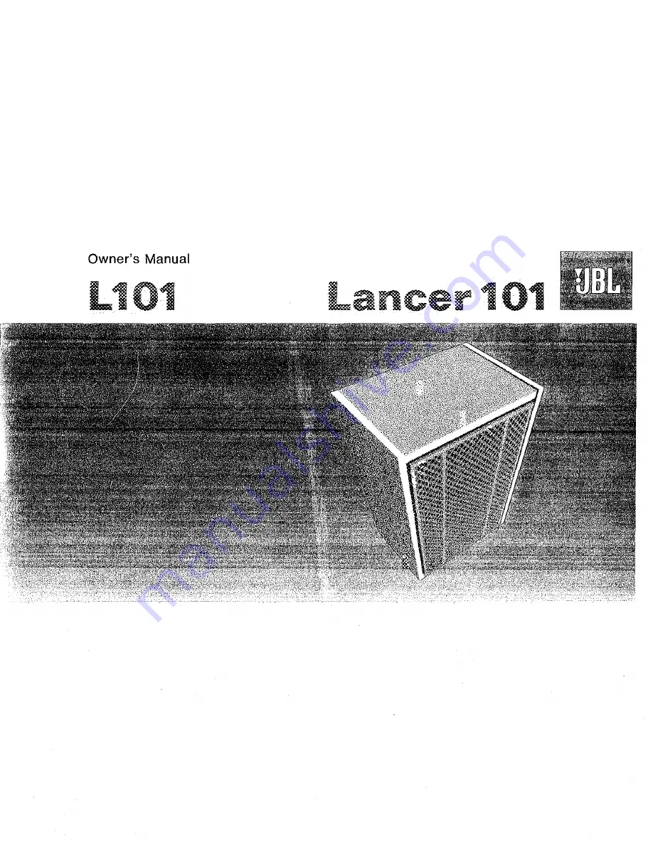 JBL Lancer L101 Owner'S Manual Download Page 1