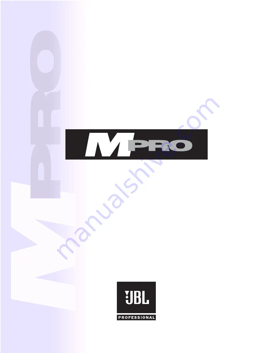 JBL MPro MP418SP User Manual Download Page 1