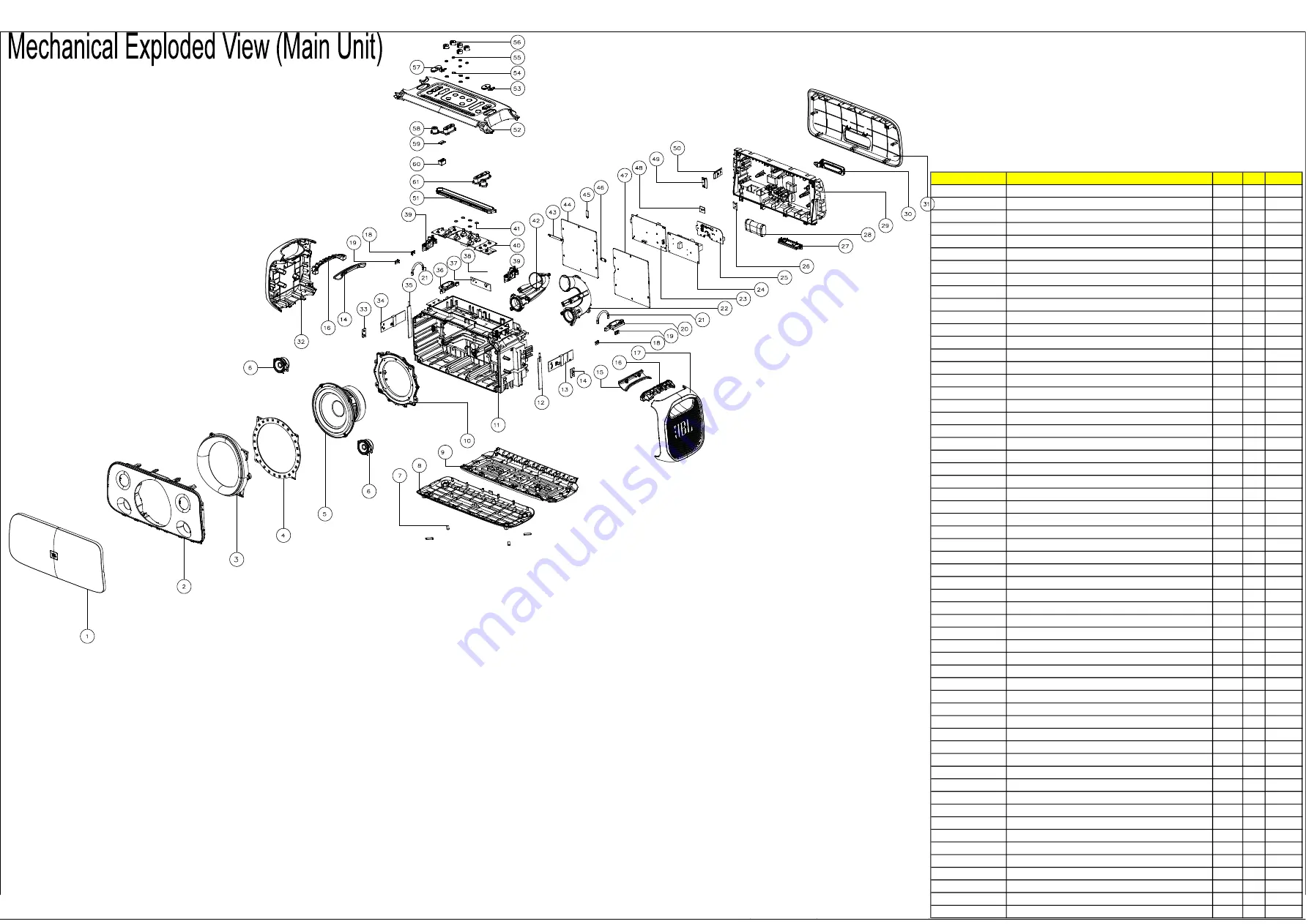 JBL Partybox On-The-Go Service Manual Download Page 28