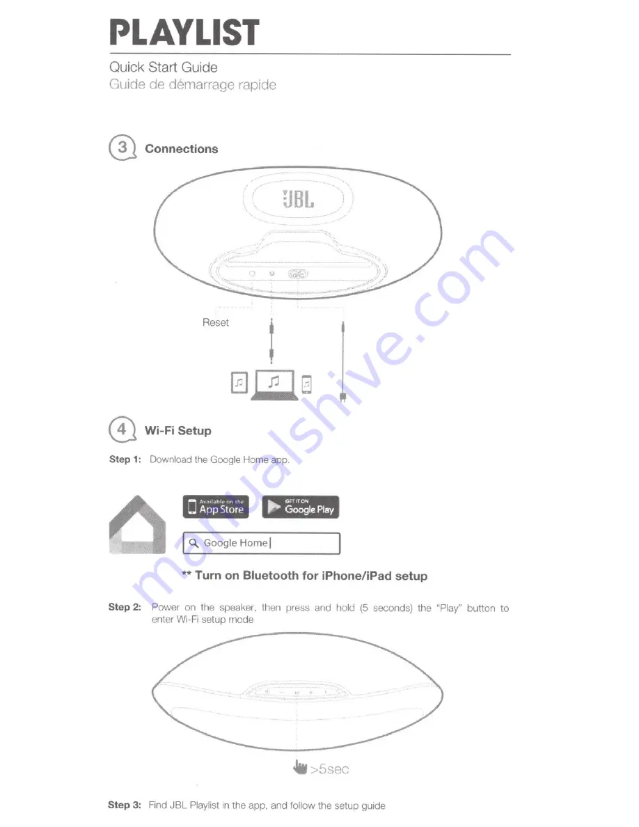 JBL Playlist Quick Start Manual Download Page 3