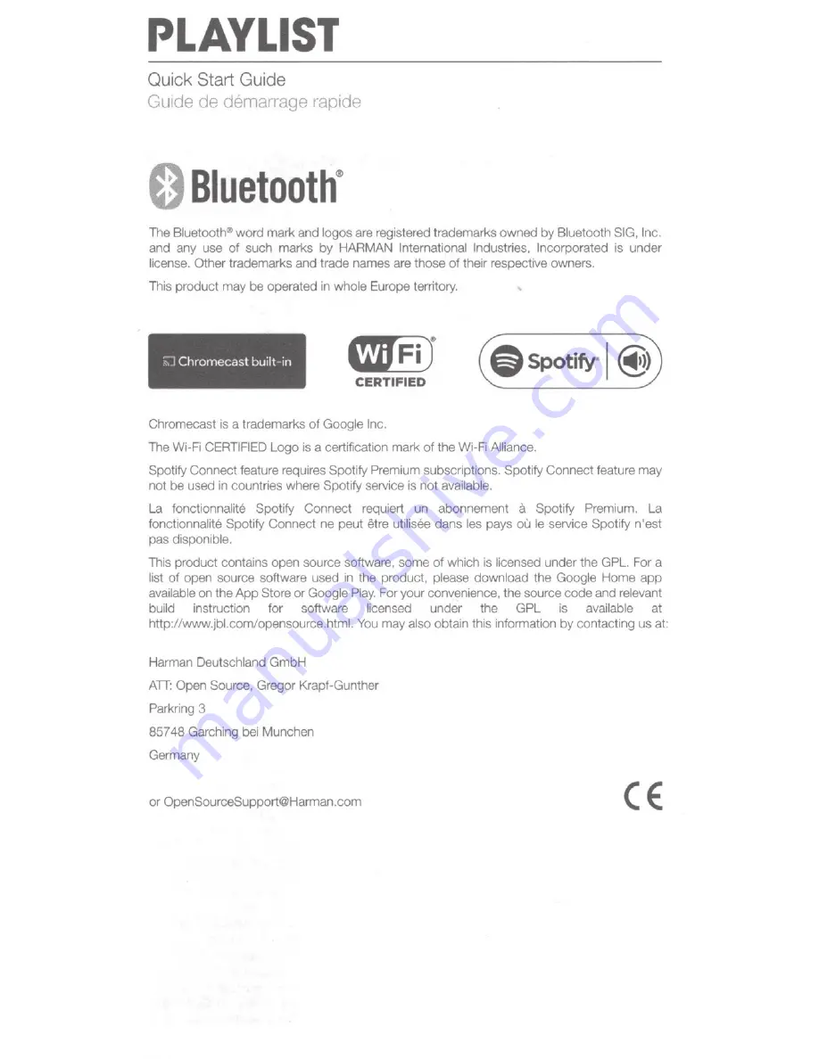 JBL Playlist Quick Start Manual Download Page 9