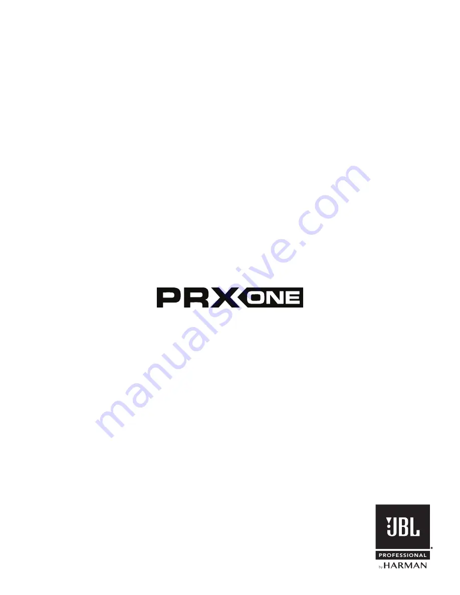 JBL PRX ONE User Manual Download Page 37