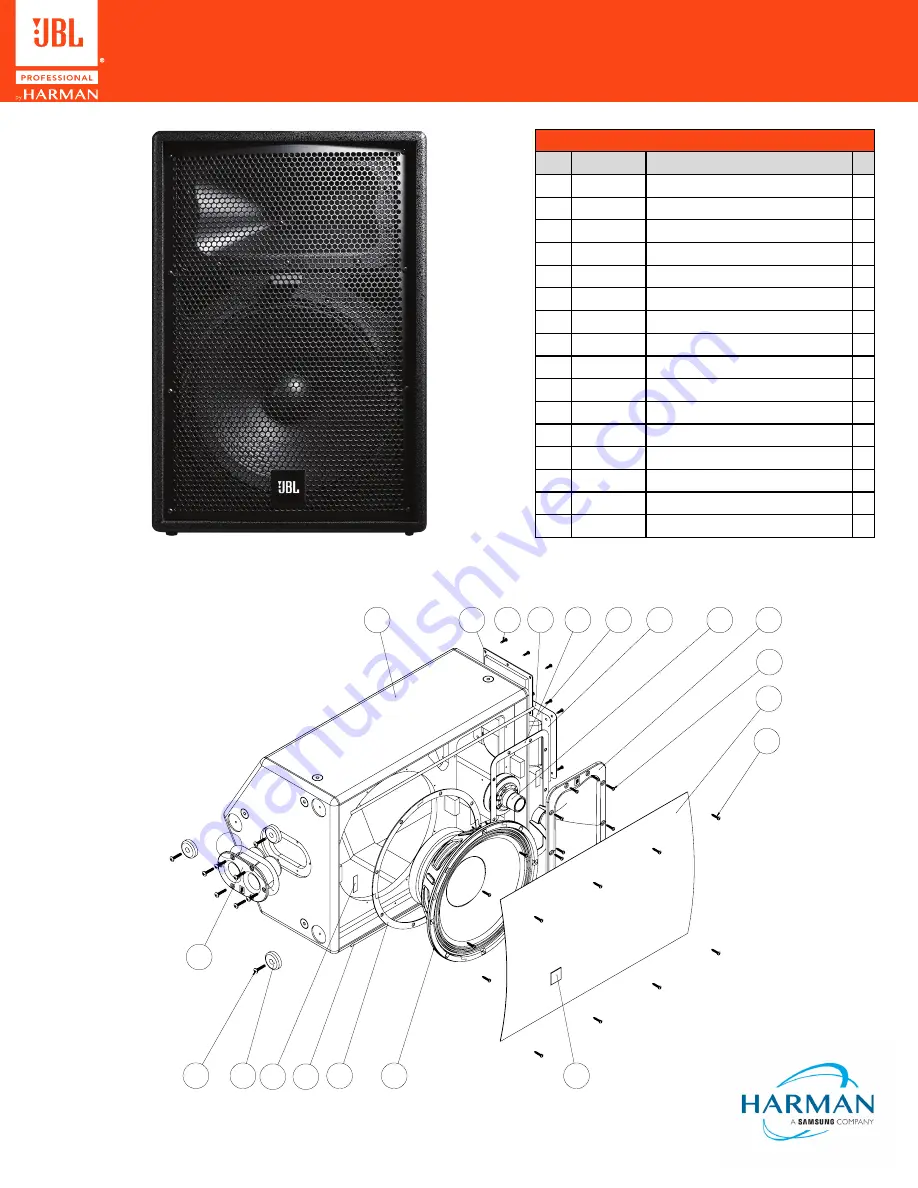 JBL PRX312MD Technical Manual Download Page 2