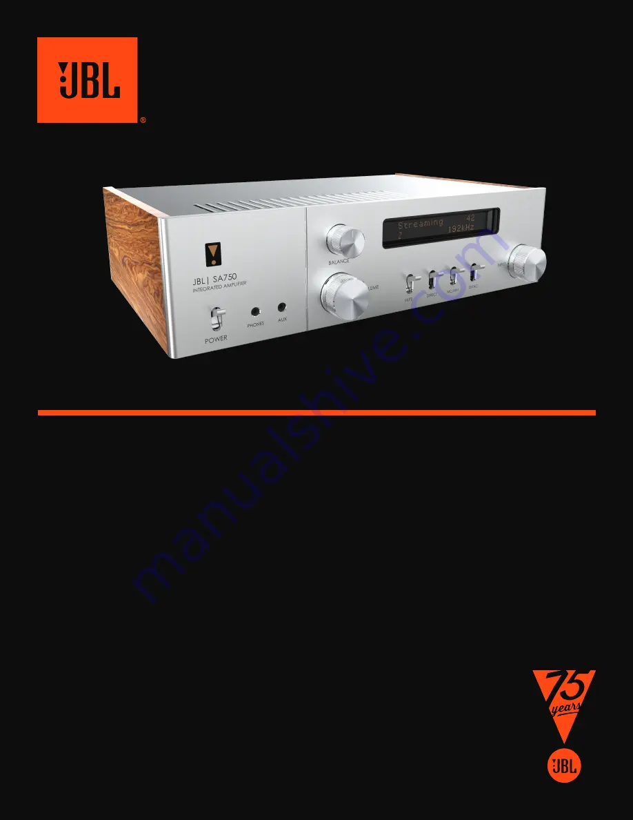 JBL SA750 Quick Start Manual Download Page 1