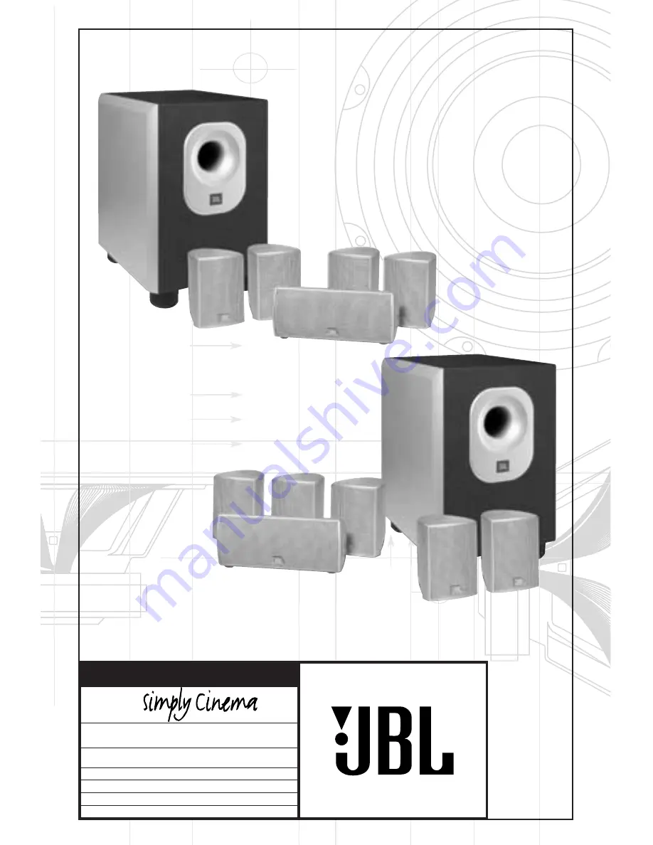 JBL Simply Cinema DSC 1000 Owner'S Manual Download Page 1