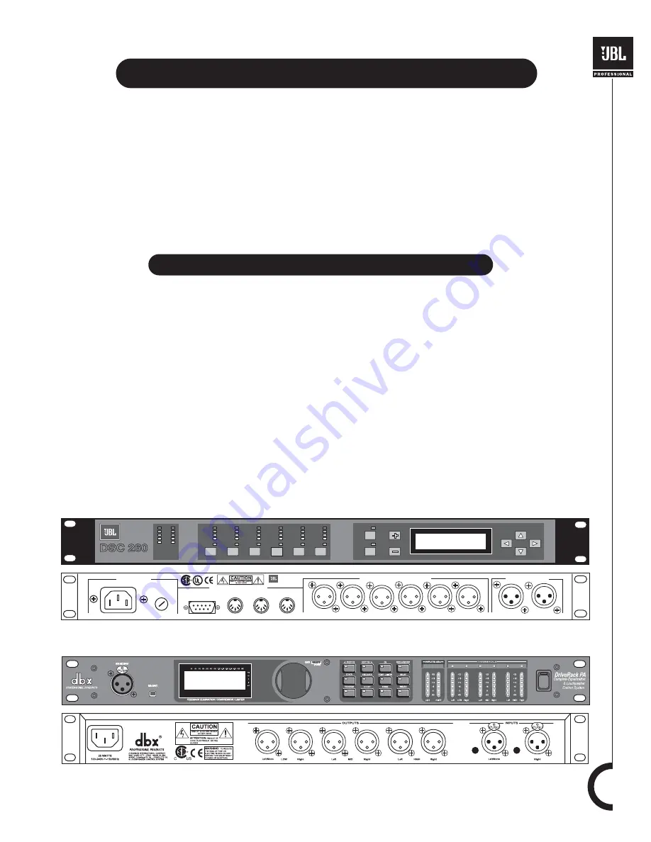 JBL SR-X Series User Manual Download Page 11