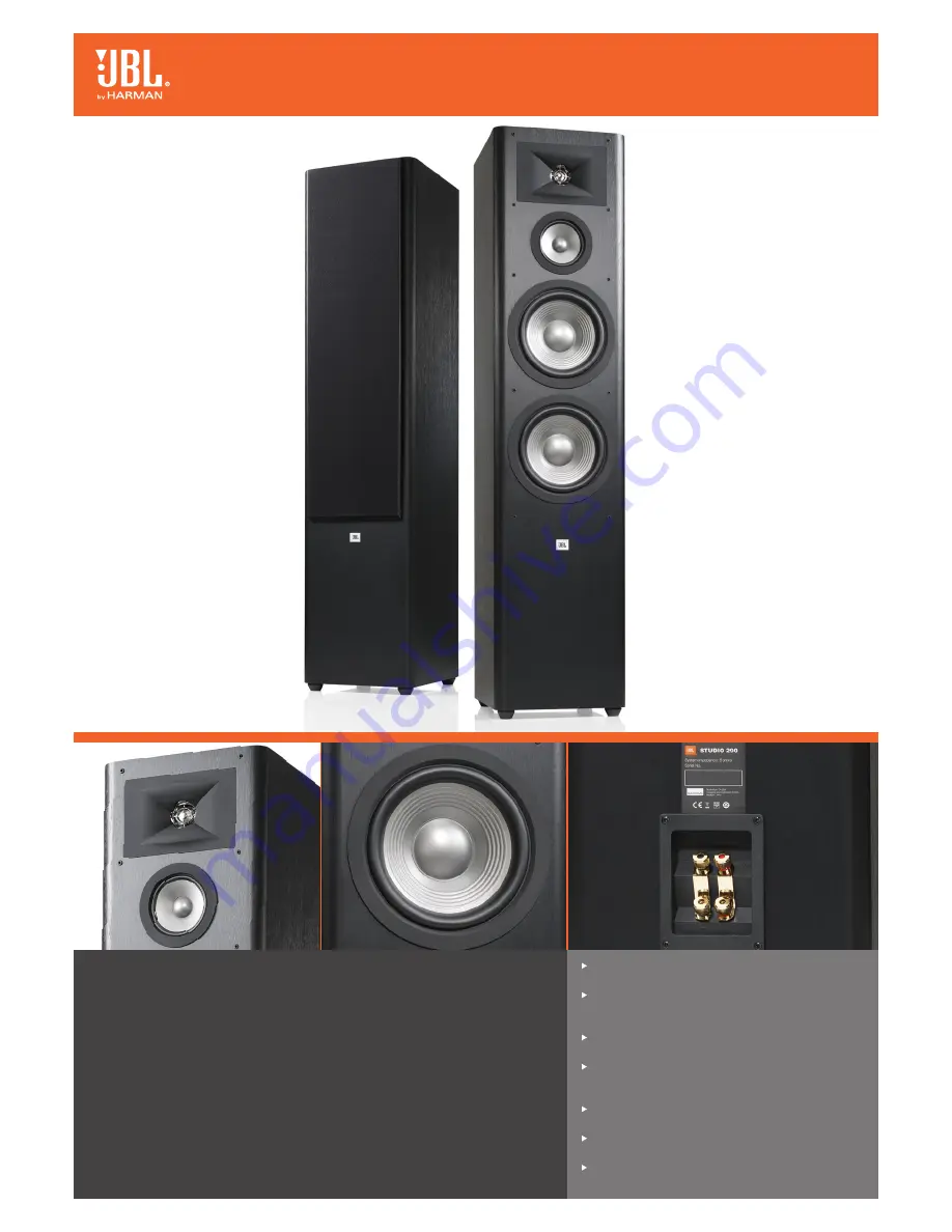 JBL Studio 290 Specifications Download Page 1