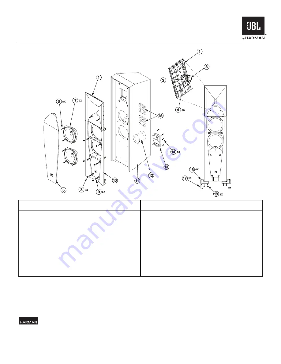 JBL Studio 580 Technical Manual Download Page 2