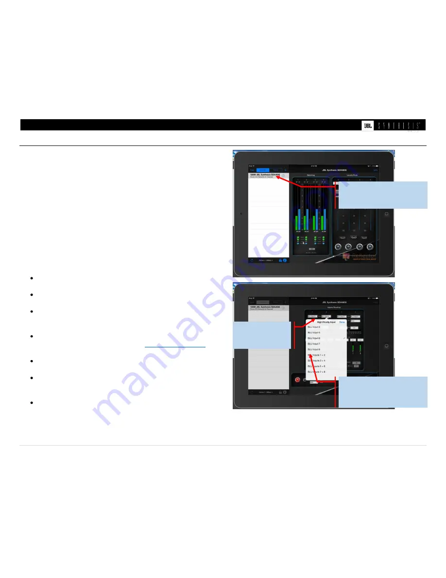 JBL SYNTHESIS SDA4600 System Installation Manual Download Page 12