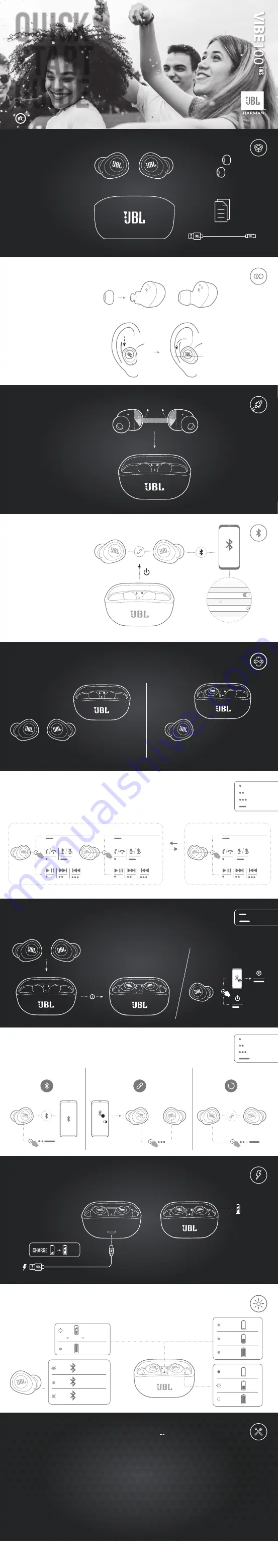 JBL VIBE100TWS Quick Start Manual Download Page 1