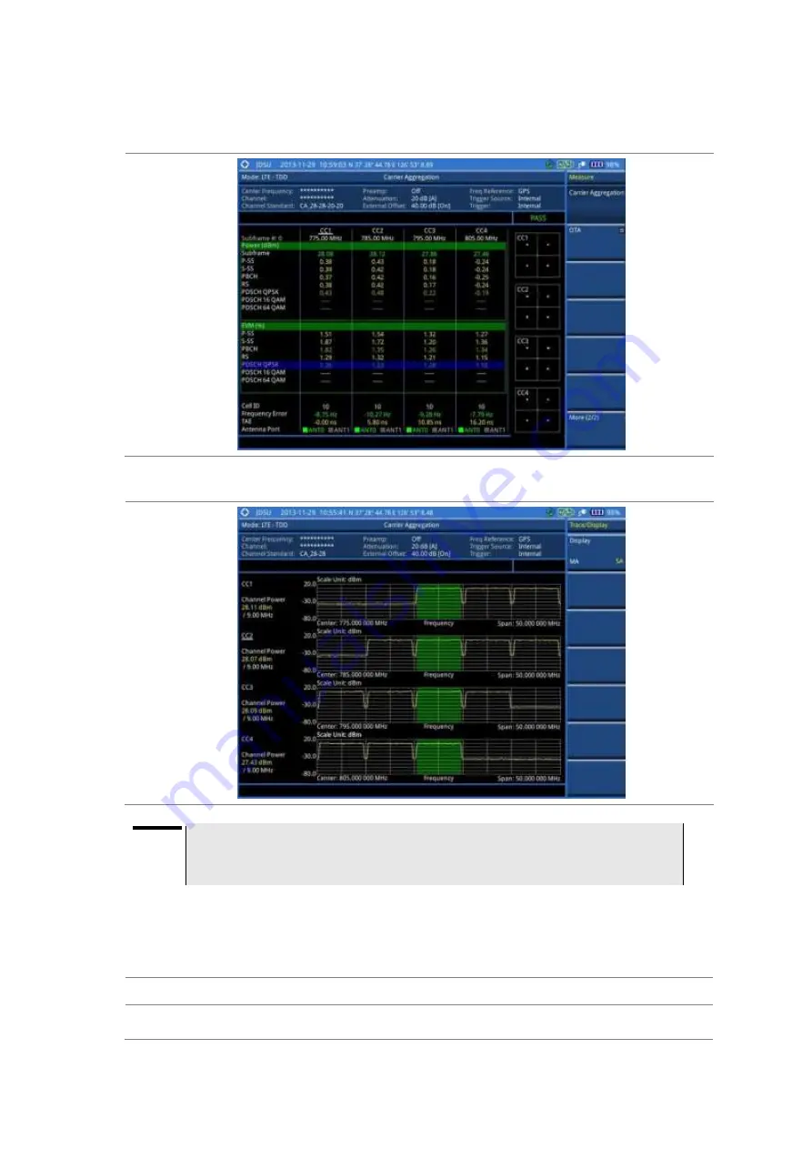 JDS Uniphase CellAdvisor JD780A Series User Manual Download Page 311