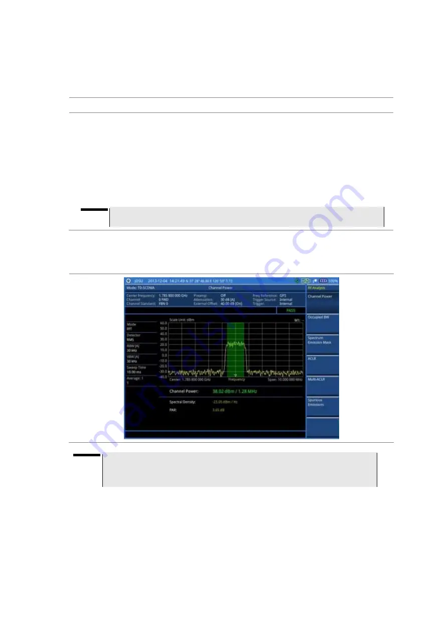 JDS Uniphase CellAdvisor JD780A Series User Manual Download Page 422