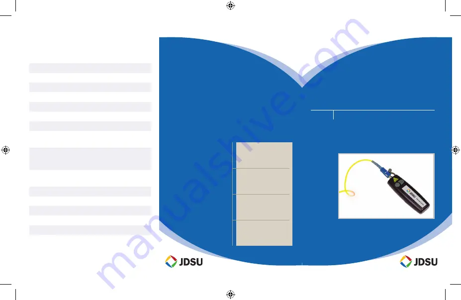 JDS Uniphase FFL-050 User Manual Download Page 1