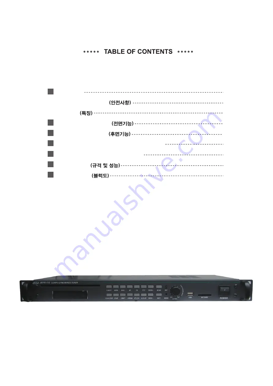 Jedia JMPR-110 Operating Instructions Manual Download Page 2