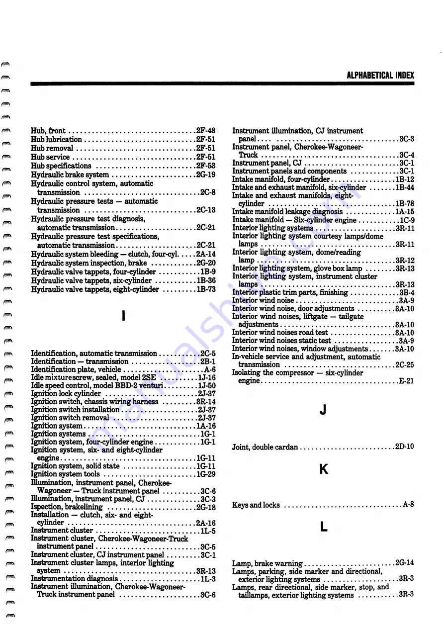 Jeep Cherokee 16 1982 Technical & Service Manual Download Page 1234