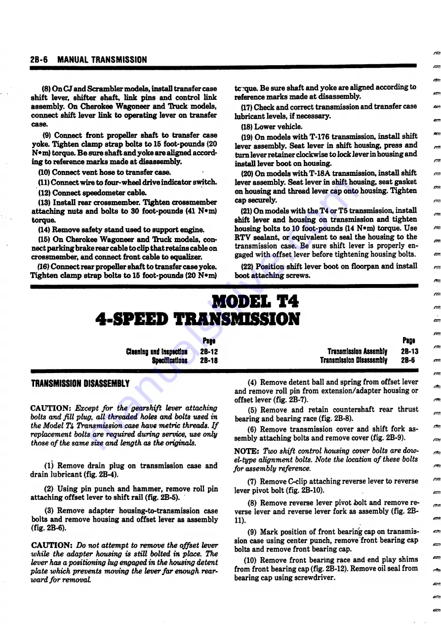 Jeep Cherokee 16 1982 Technical & Service Manual Download Page 547