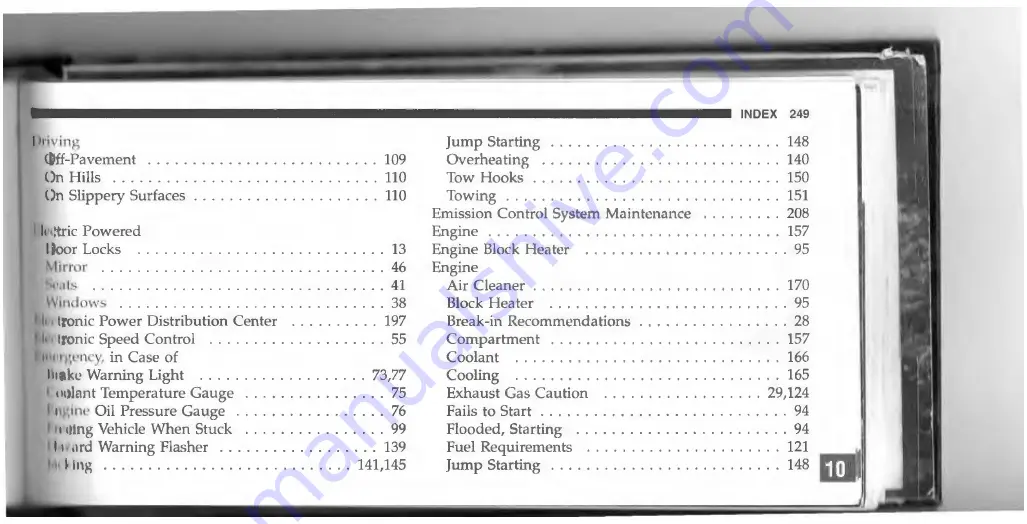 Jeep Cherokee 1996 Скачать руководство пользователя страница 249